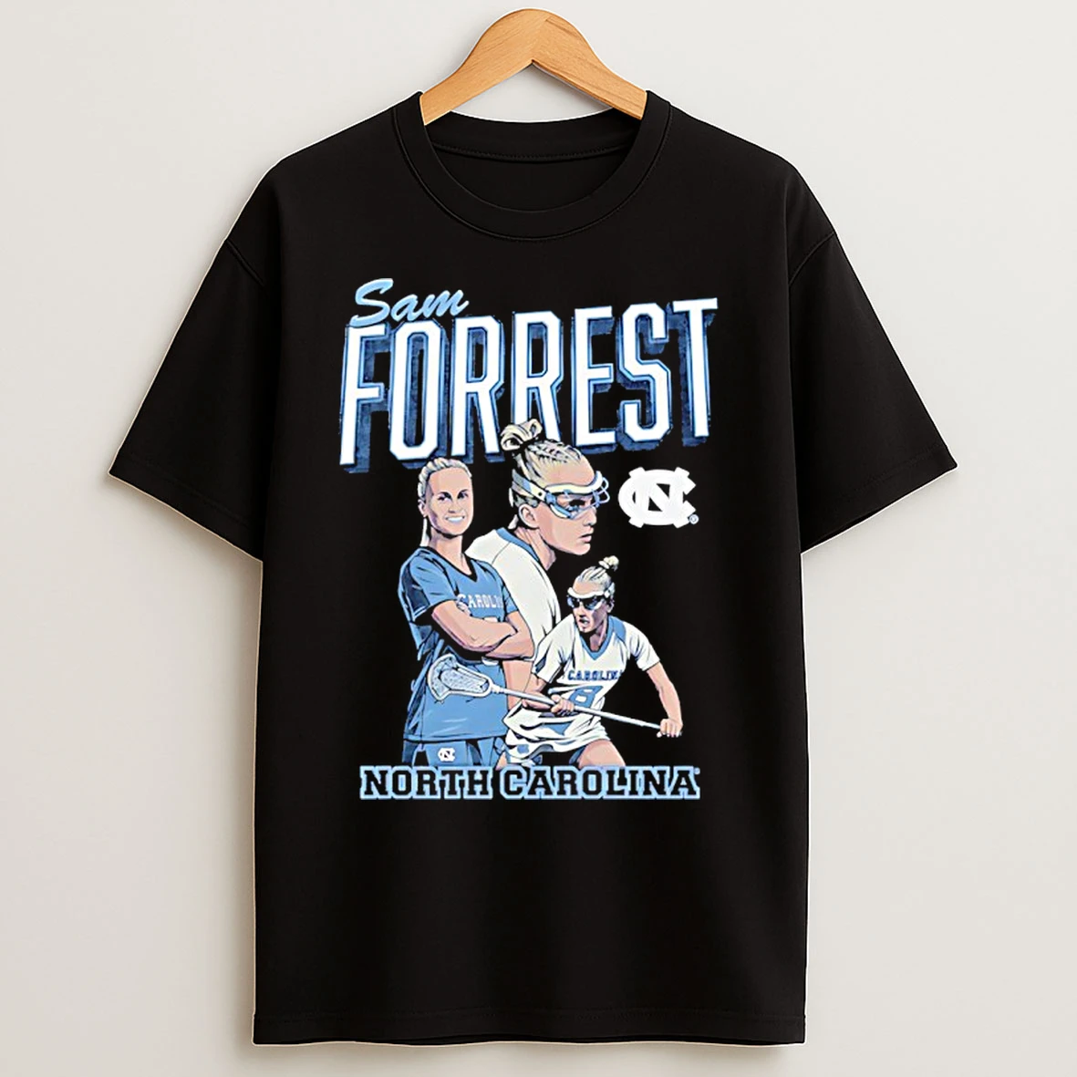 Classic Sam Forrest Illustrated Unc Womens Lacrosse T Shirts