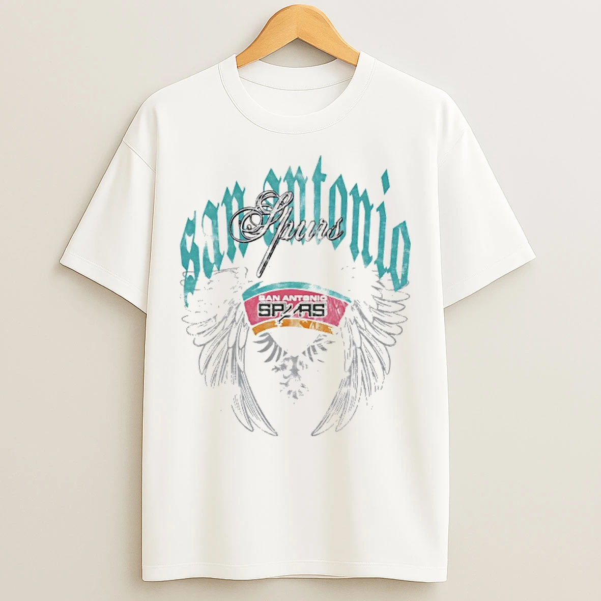 Classic San Antonio Spurs Basketball Old English T Shirts