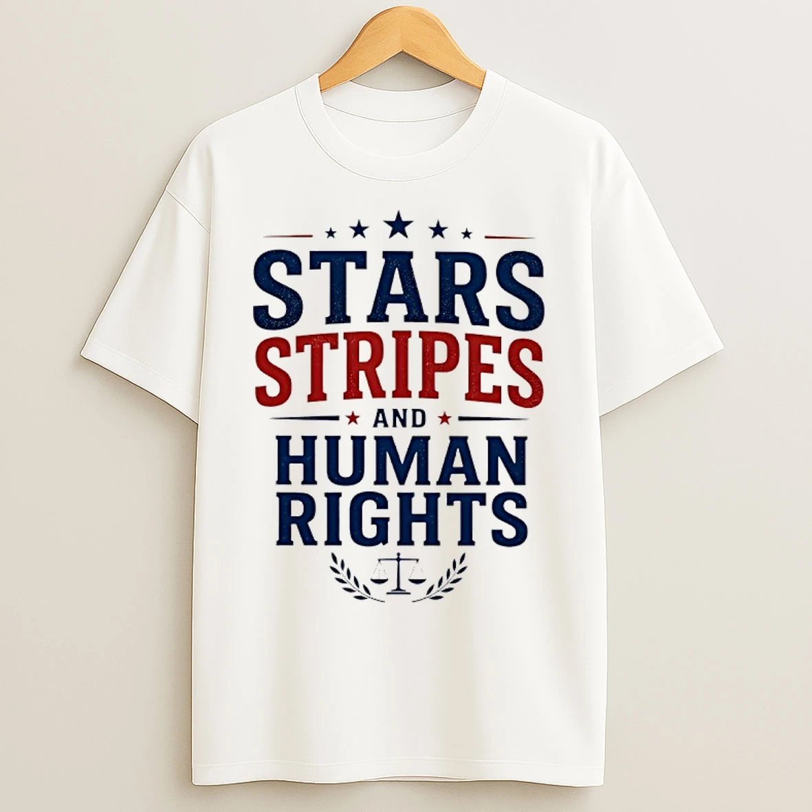 Classic Stars Stripes And Human Rights Graphic T Shirts