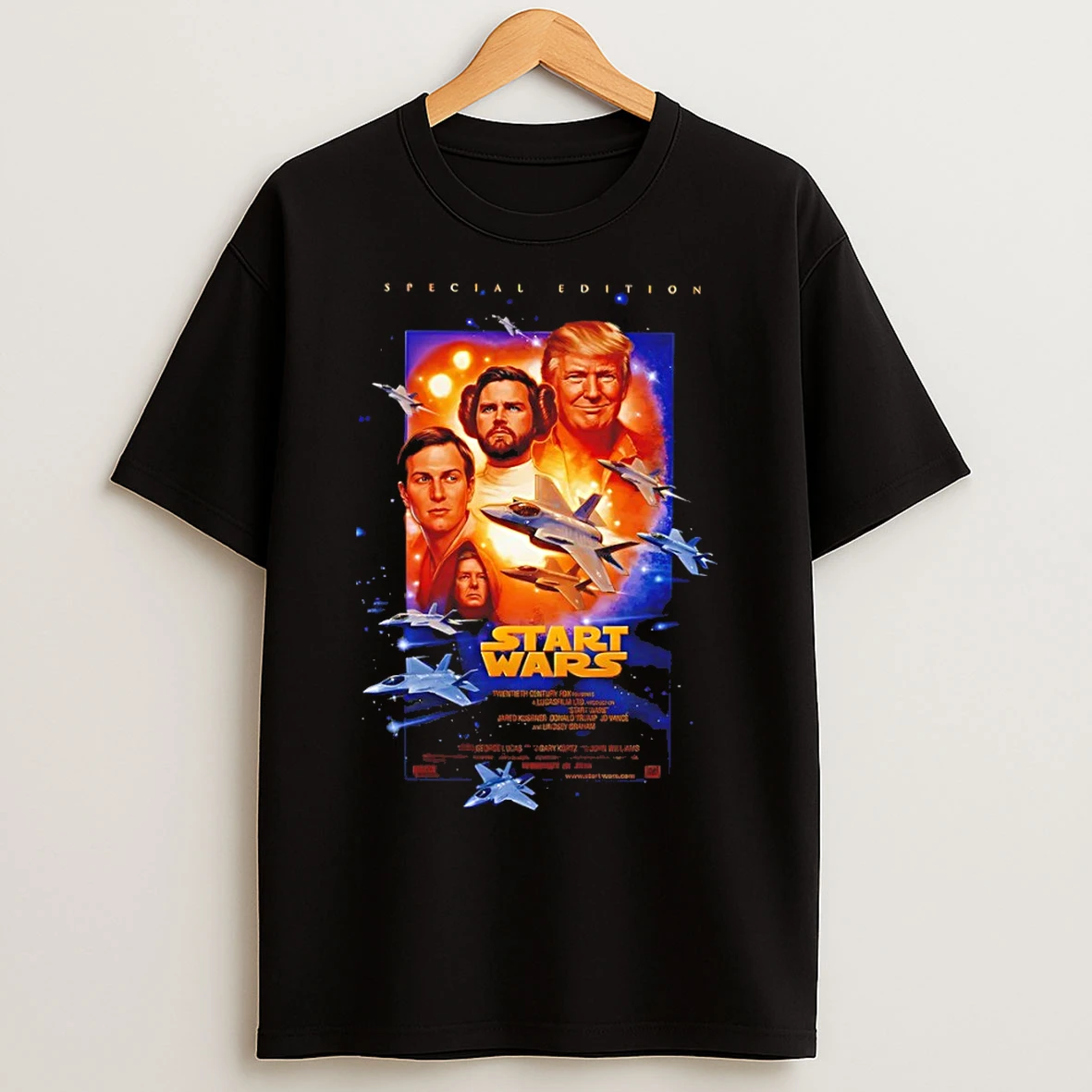 Classic Starwars Movie Parody Anti War Trump Iran Graphic T Shirts