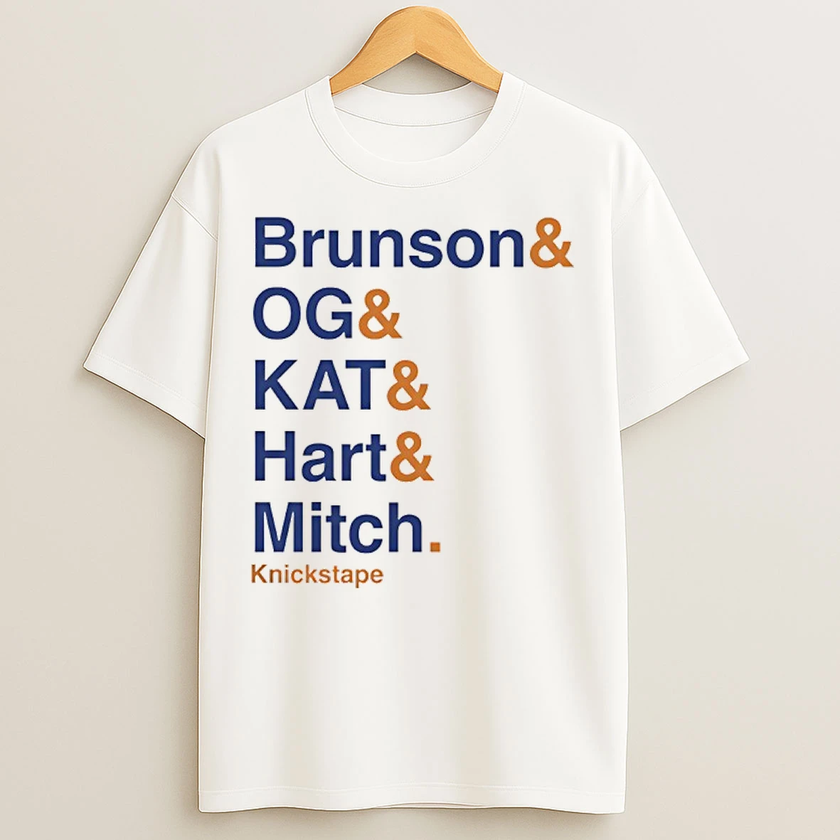 Classic The Lineup Knickstape Brunson And Og And Kat And Hart And Mitch T Shirts