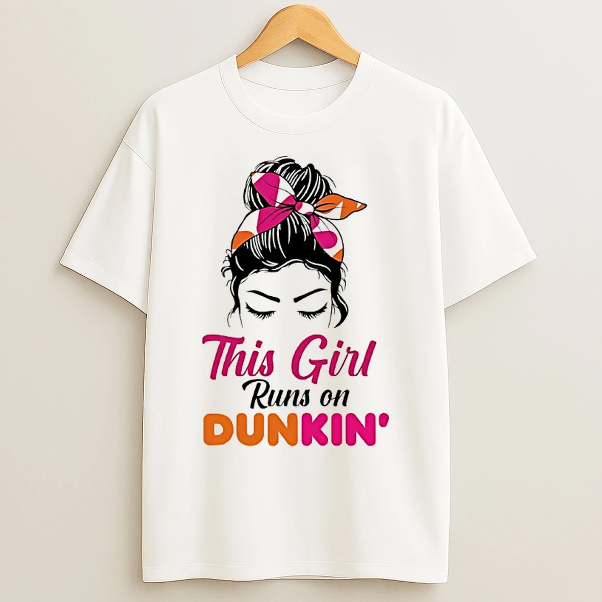 Classic This Girl Runs On Dunkin T Shirts