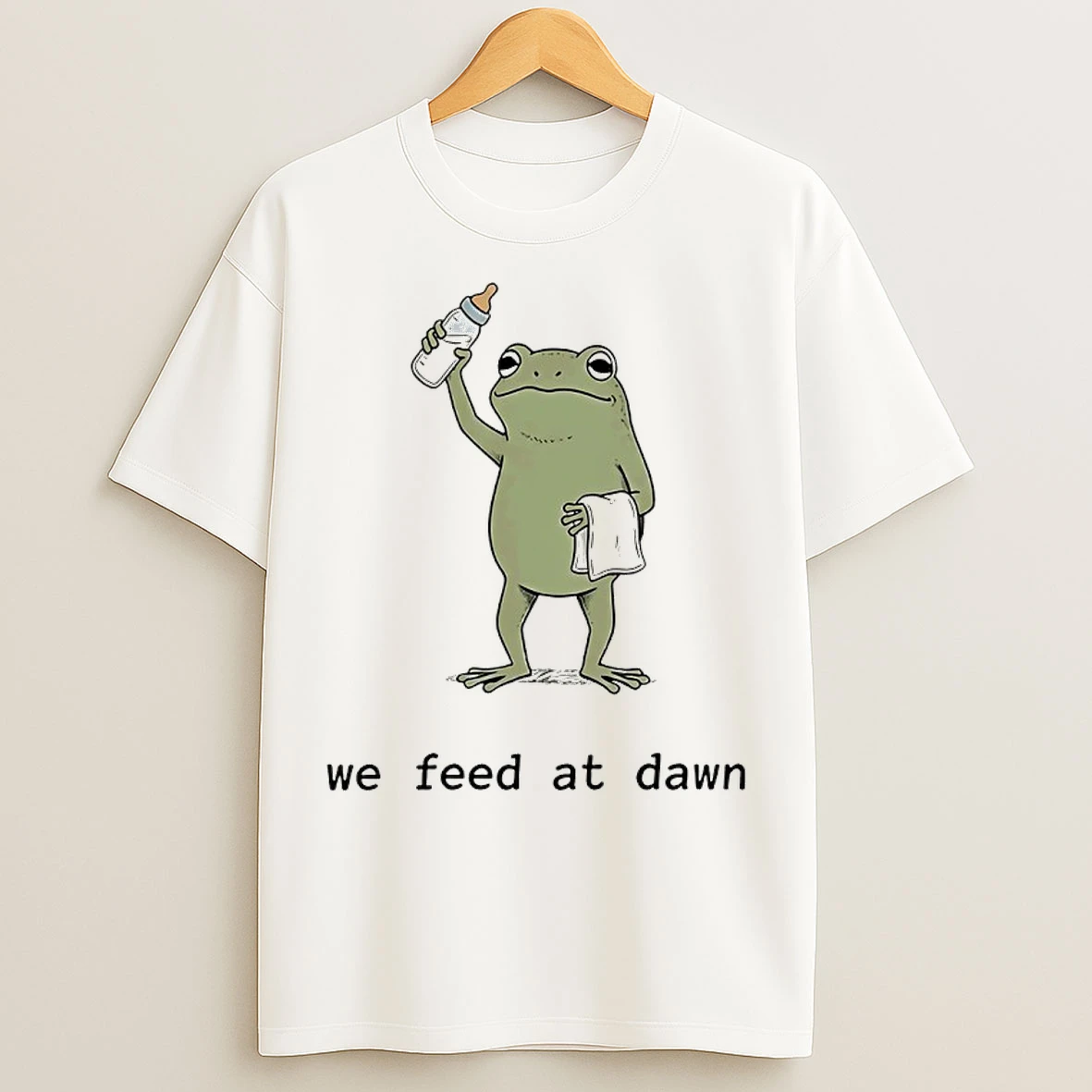 Classic We Feed At Dawn Mommy And Me Frog Meme T Shirts