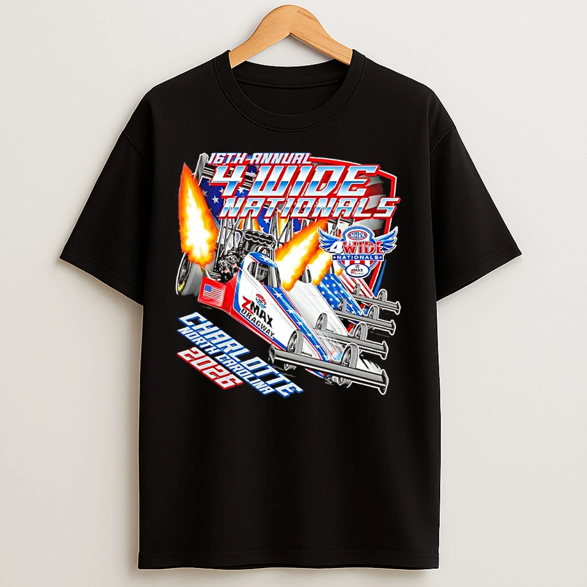 Classic Gjwedmij Charlotte North Carolina 2026 16th Annual 4 Wide Nationals T Shirts