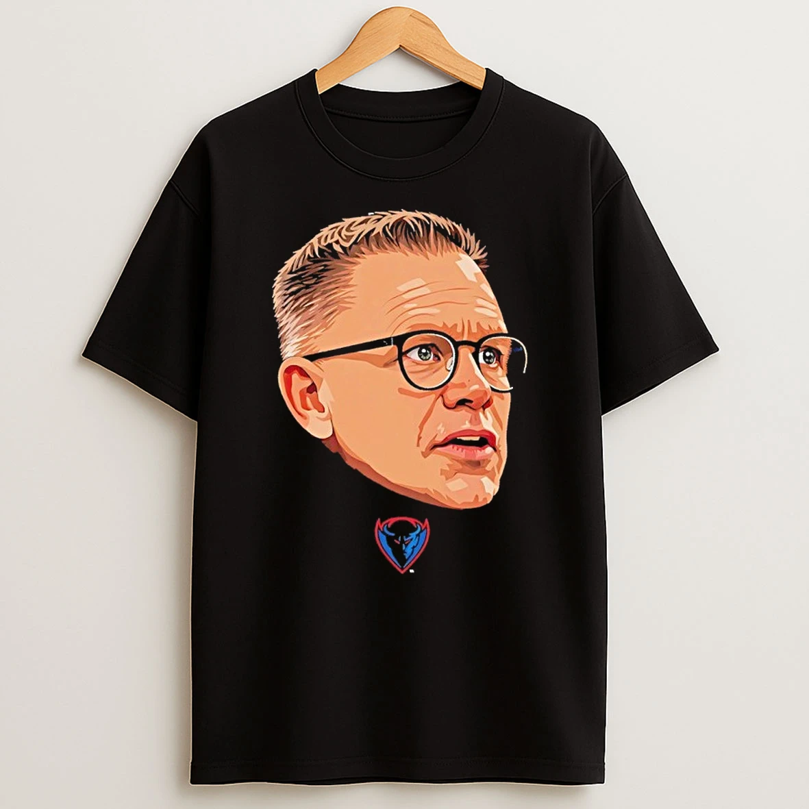 Coach Holtmann Big Head Depaul Blue Demons Shirts