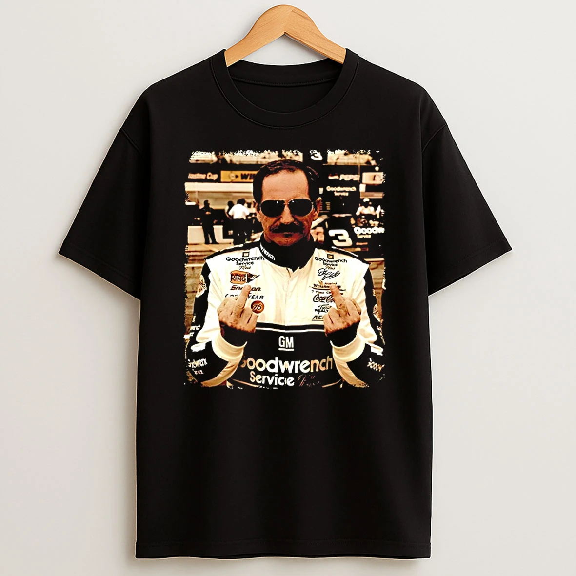 Dale Earnhardt Middle Finger Nascar Racing Vintage Shirts