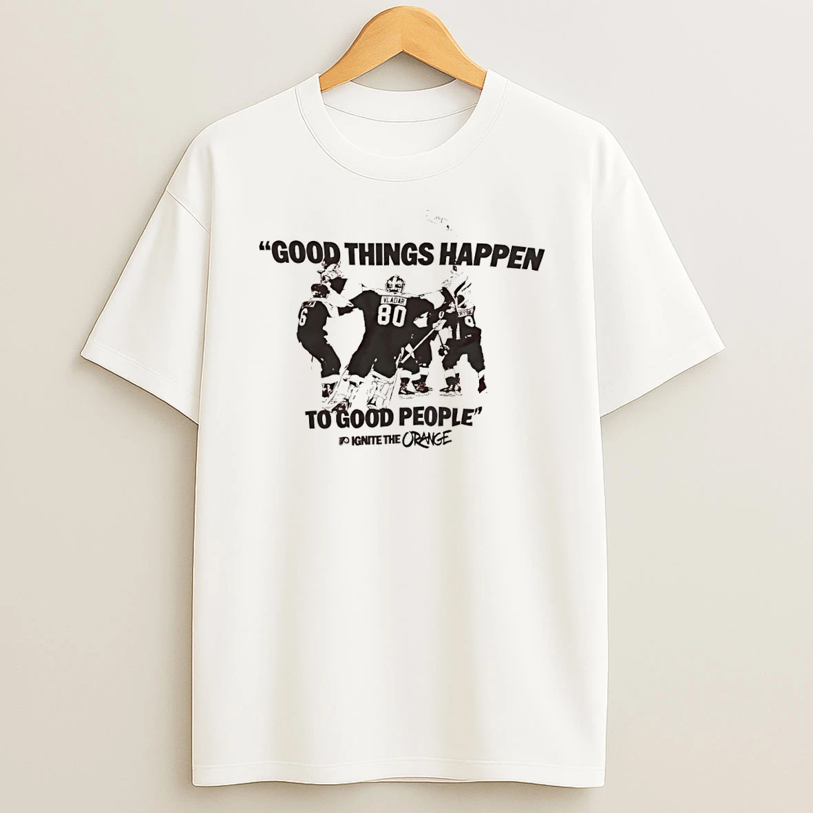 Dan Vladars Positivity Game 3 Flyers Good Things Happen To Good People Igntite The Orange Shirts