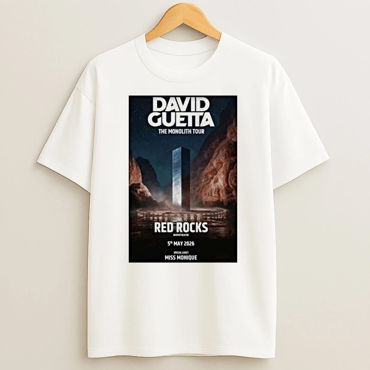 David Guetta May 5 2026 Morrison Red Rocks Amphitheatre Shirts
