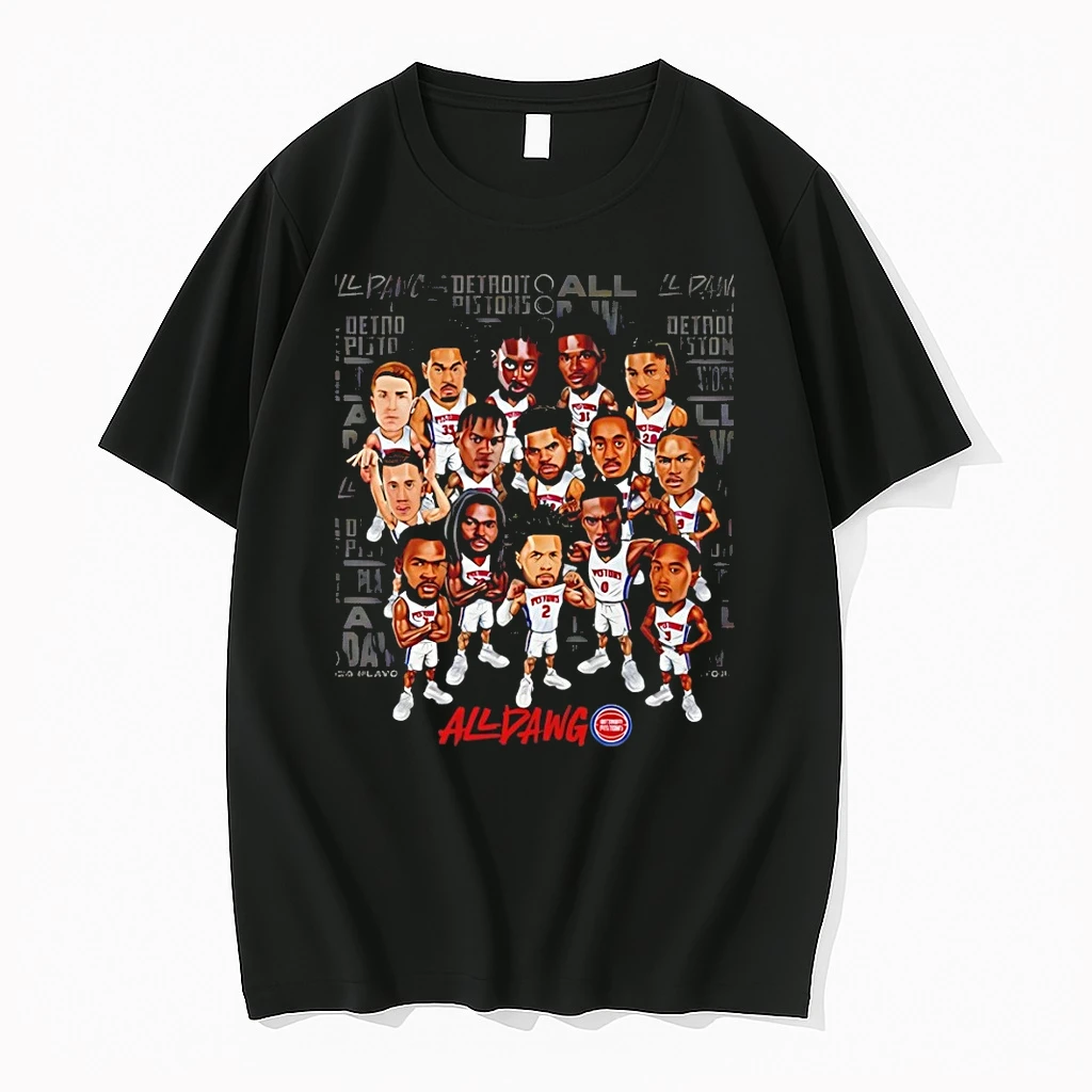Detroit Pistons Basketball All Dawg Playoffs 26 Caricature Shirts