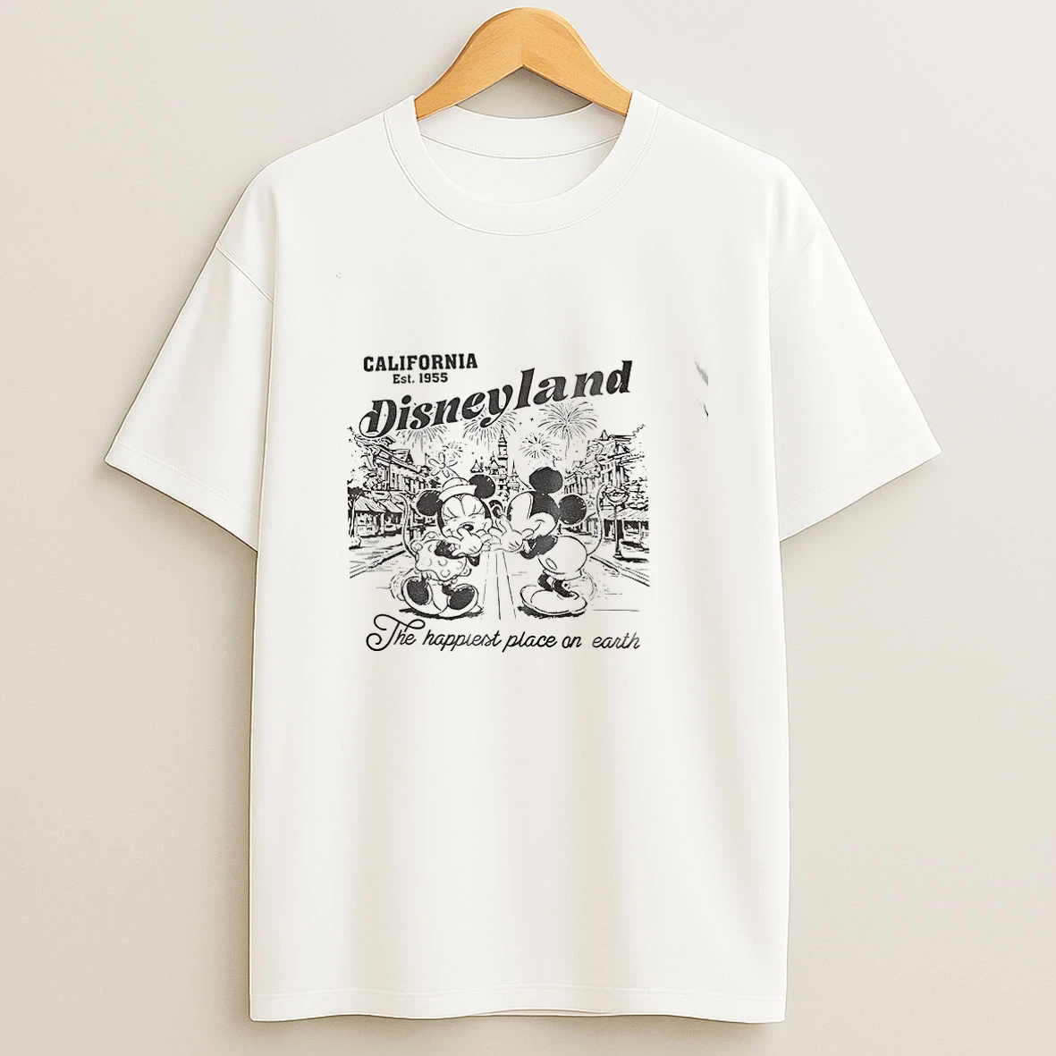 Disneyland Mickey And Minnie The Happiest Place On Earth California Est 1955 Shirts