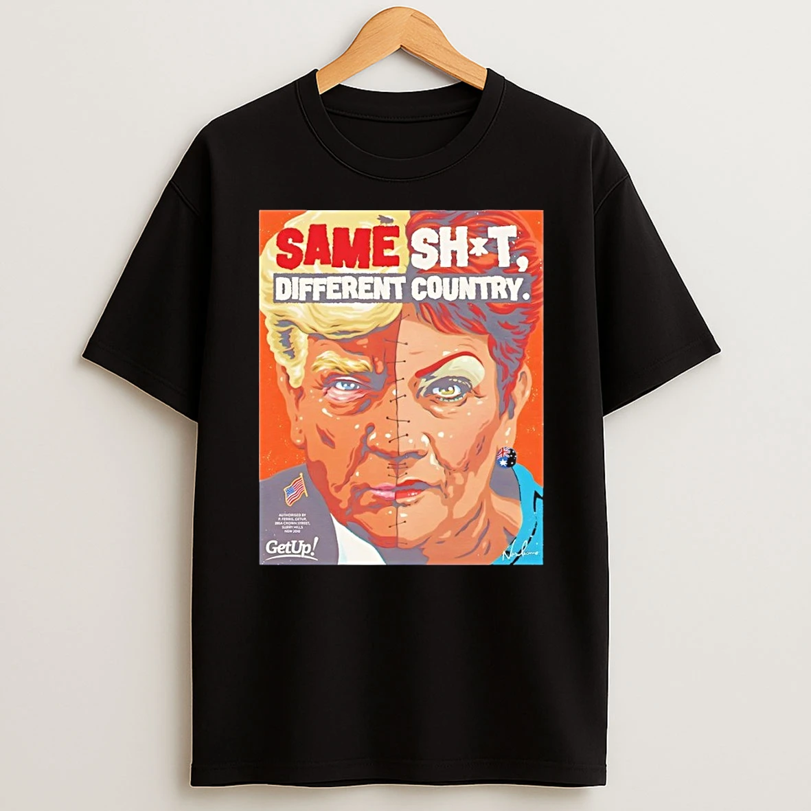 Donald Trump X Pauline Hanson Same Shit Different Country American Flag Shirts