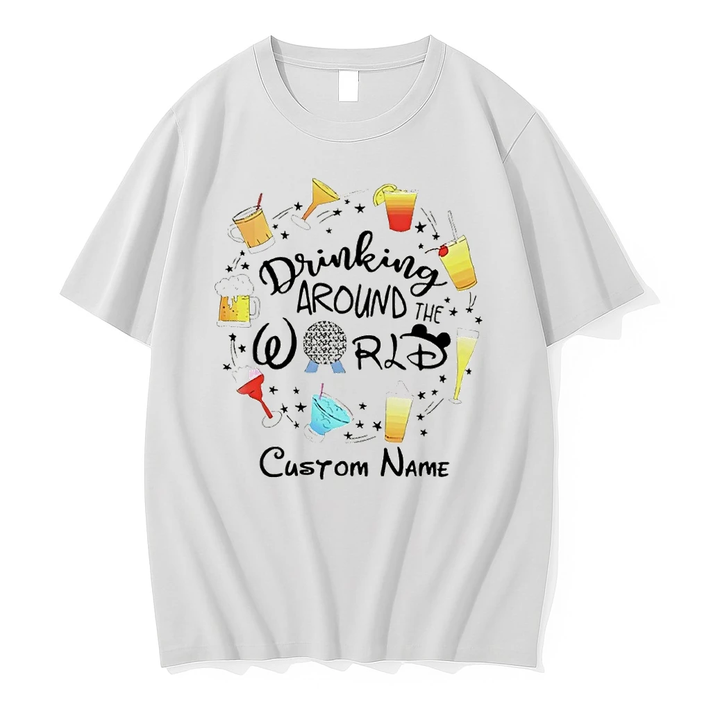 Drinking Around The World Disney Family 2026 Custom Name Shirts