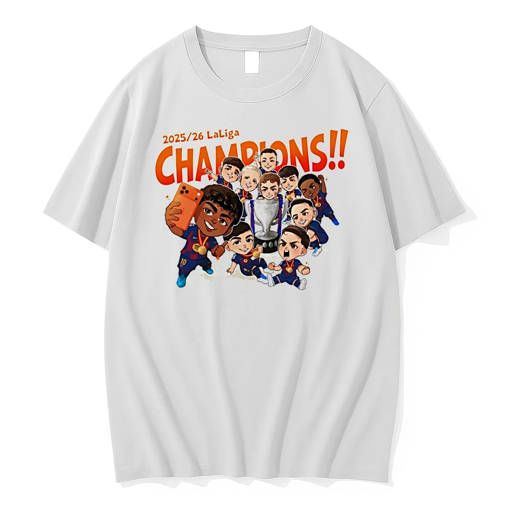 Fc Barcelona Chibi Cartoon 2025 2026 Champions Shirts