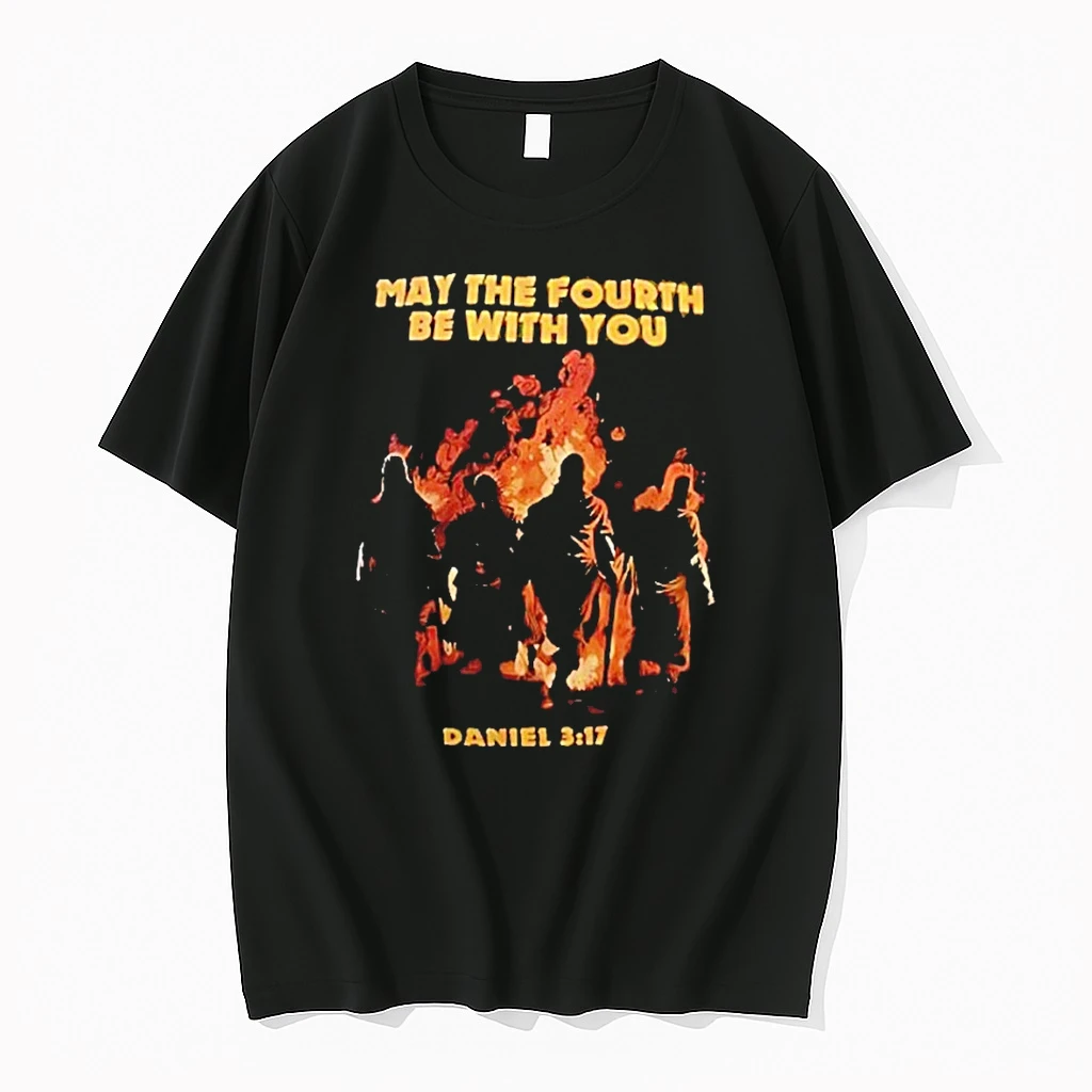 Faith And Fire Inspirational Christian Quote May The Fourth Be With You Shirts