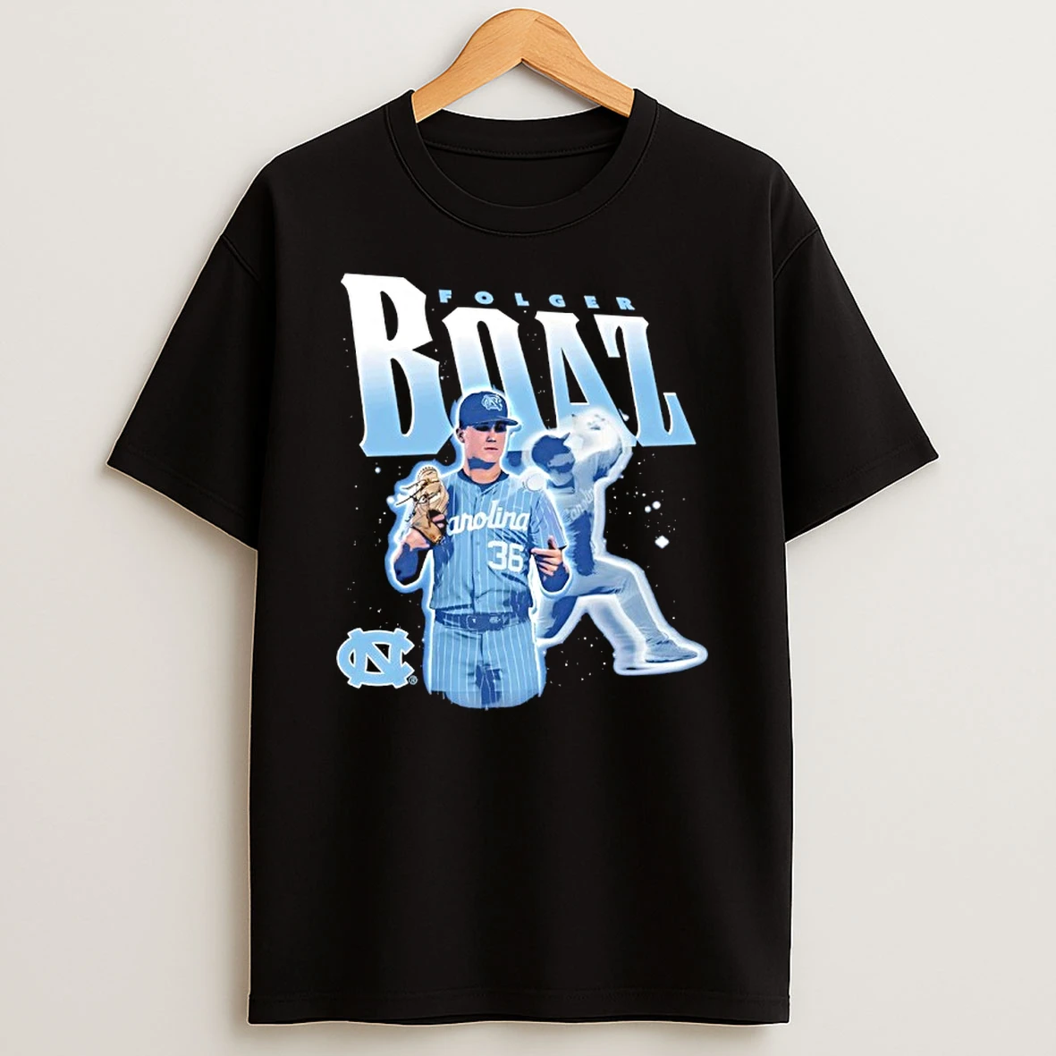 Folger Boaz North Carolina Tar Heels Illustrated Shirts