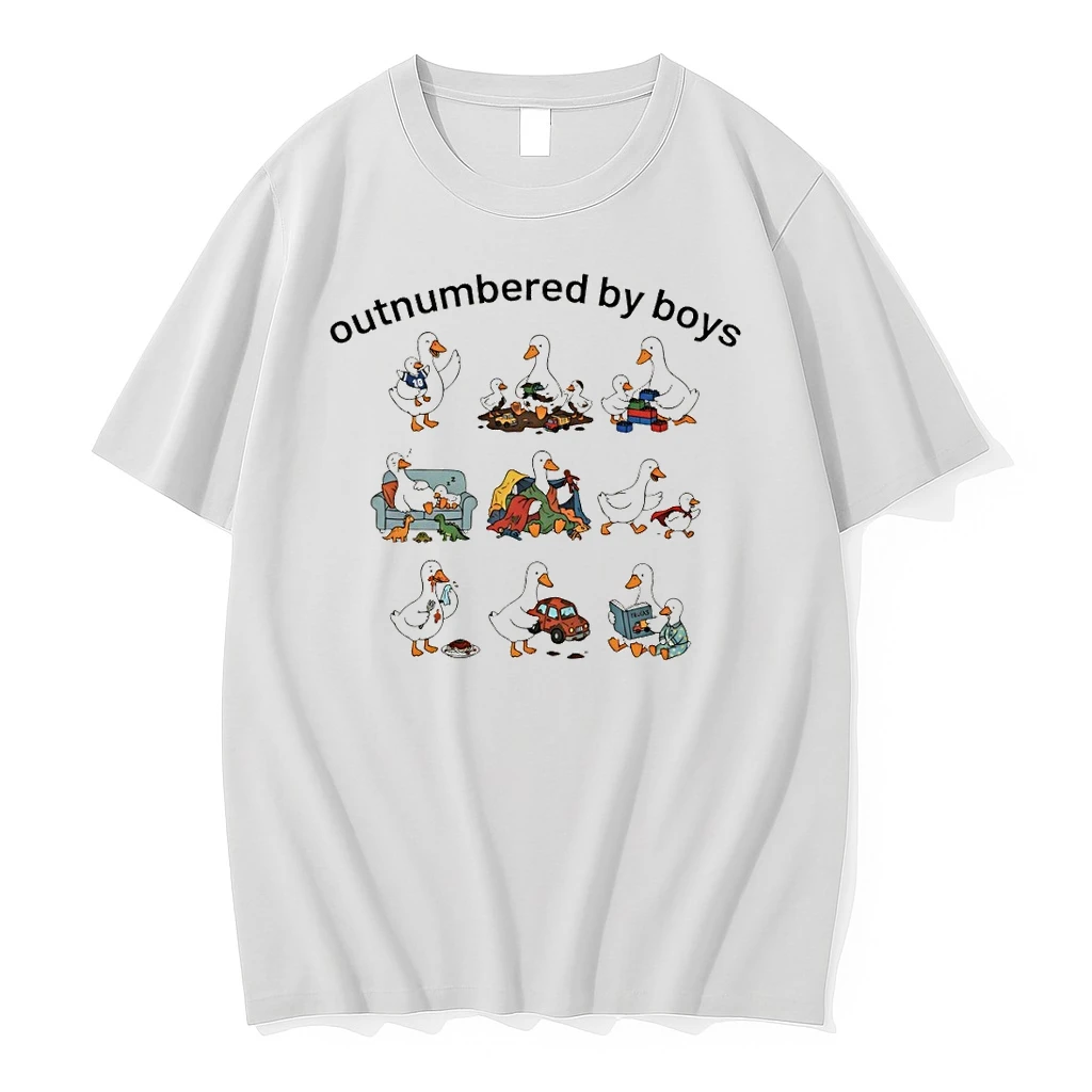 Funny Boy Mom Goose Outnumbered By Boys Mothers Day Shirts
