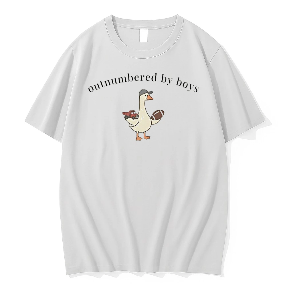 Funny Boy Mom Goose Outnumbered By Boys Shirts