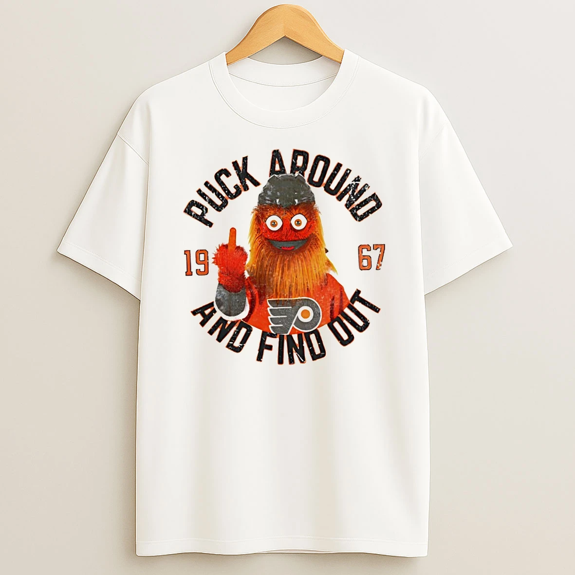 Gritty Middle Finger Puck Around And Find Out Philadelphia Flyers Hockey 1967 1 Shirts