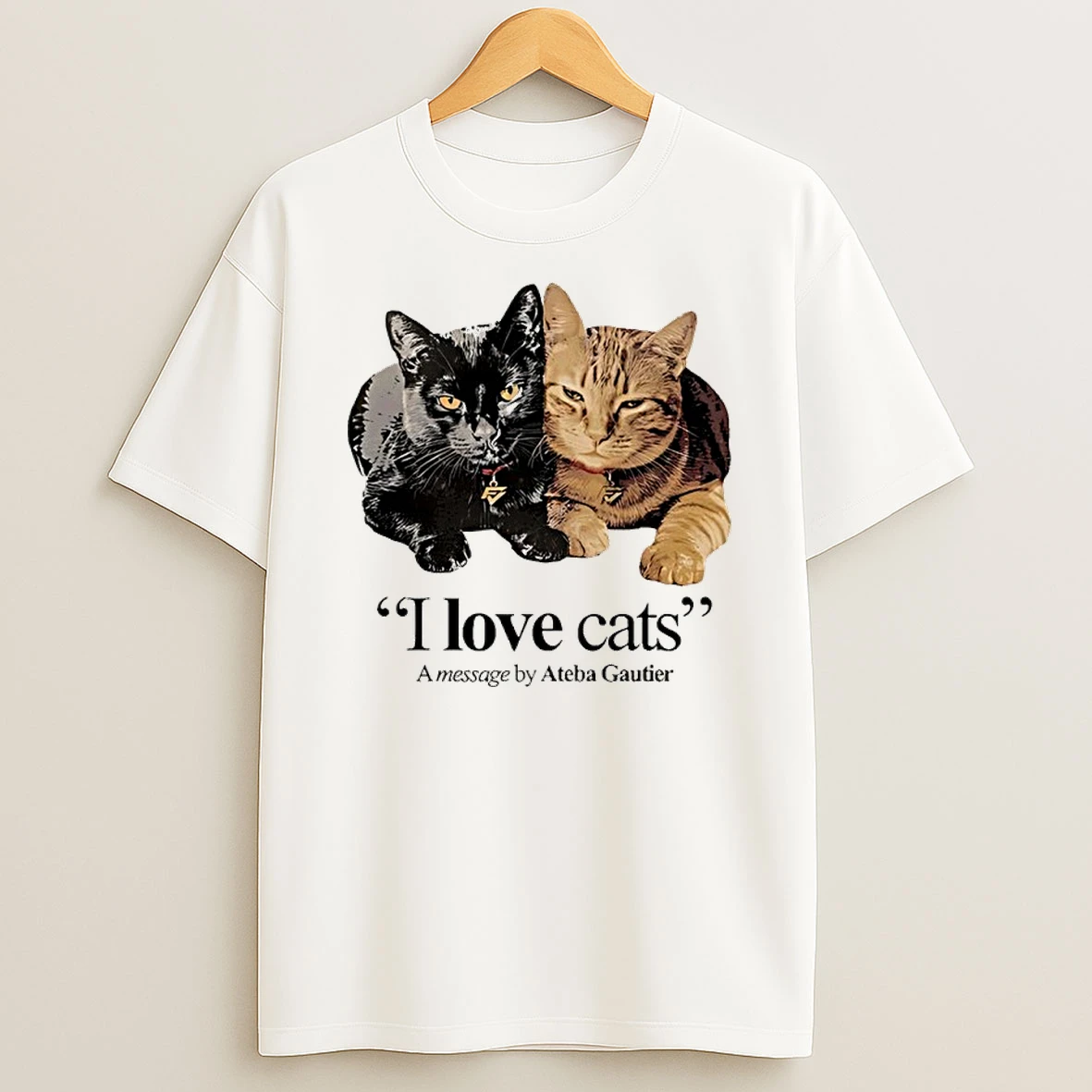 I Love Cats A Message By Ateba Gautier Shirts