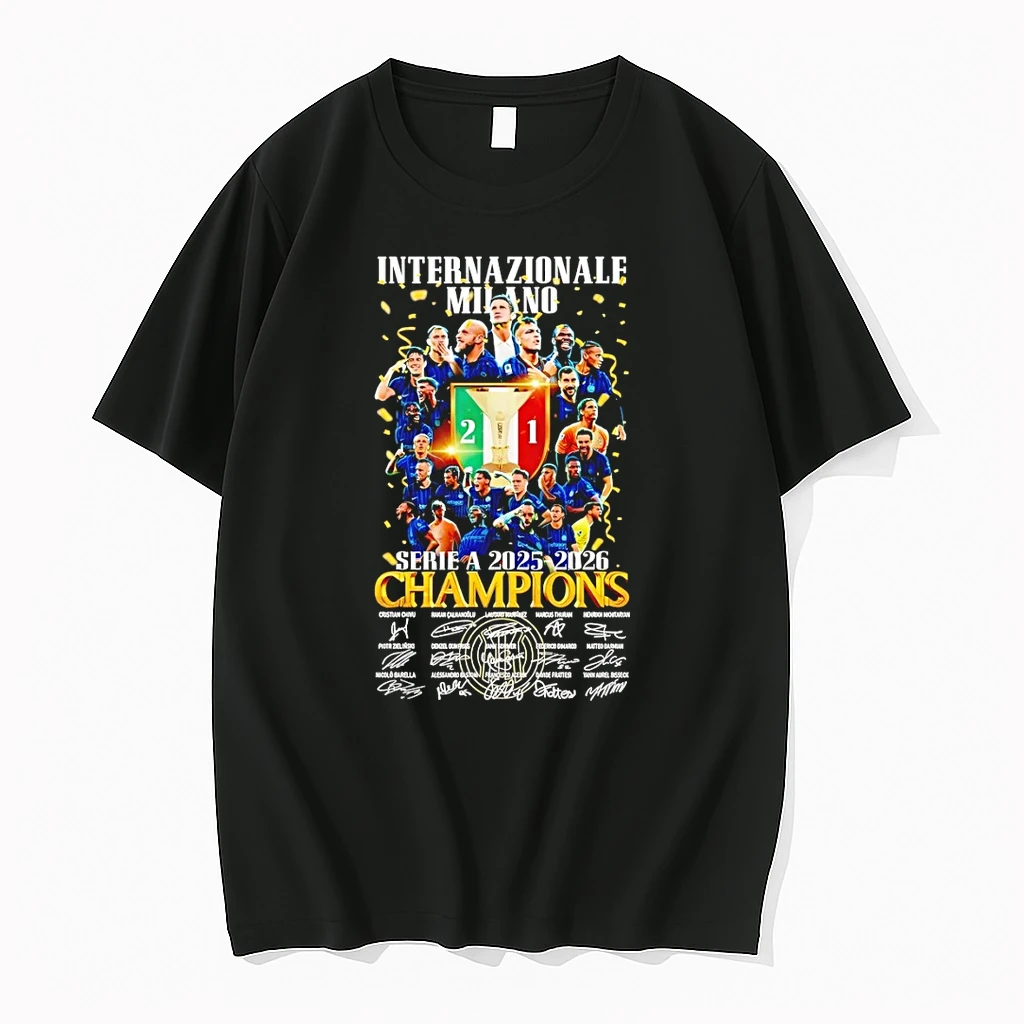 Internazionale Milano Inter Milan Serie A 2025 2026 Champions Signatures Shirts