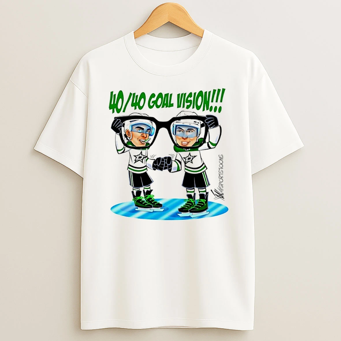 Jason Robertson And Roope Hintz Dallas Stars 40 Goal Vision Shirts