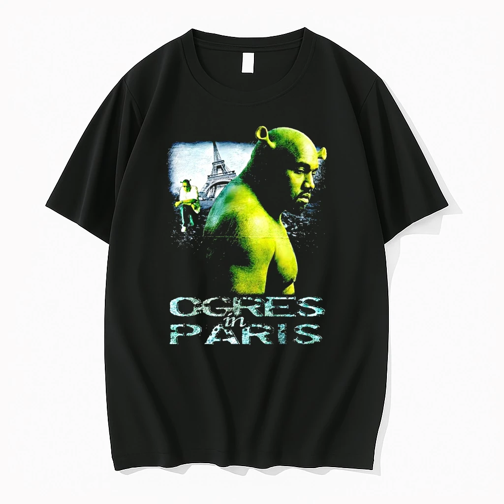 Kanye West X Shrek Ogres In Paris Meme Shirts