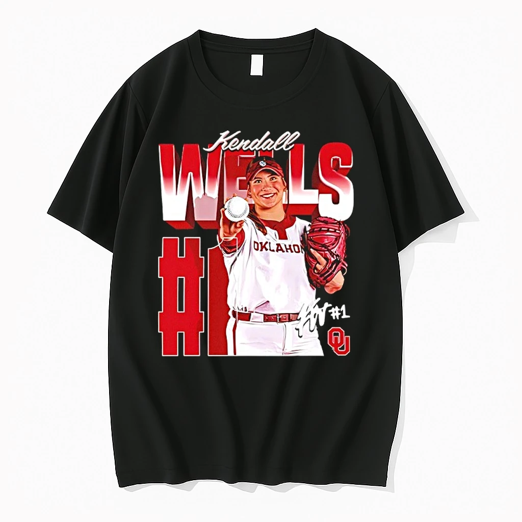 Kendall Wells 1 Oklahoma Sooners Softball Graphic Shirts