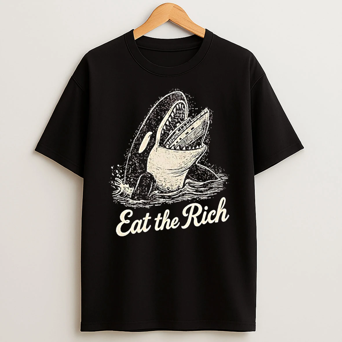 Killer Whale Eat The Rich Ship Shirts