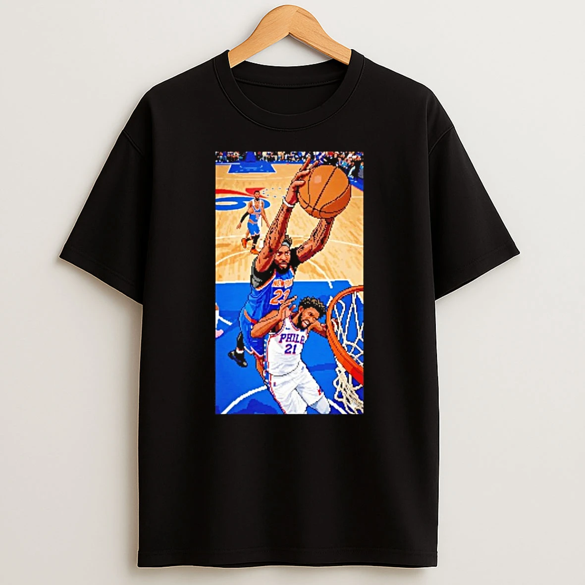 Knicks Mitchell Robinson Dunking On Joel Embiid Shirts