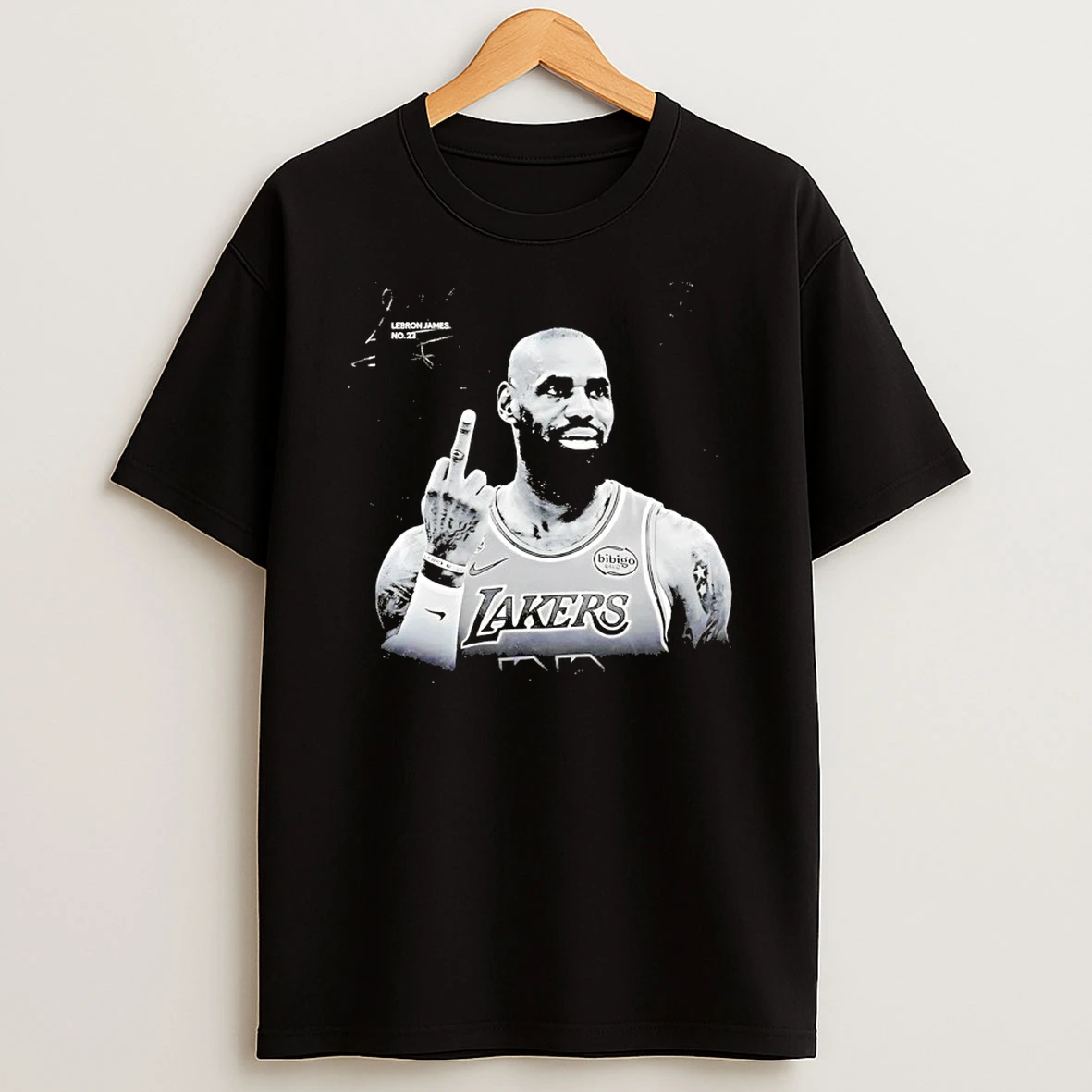 Lebron James Middle Finger No 23 Los Angeles Lakers Shirts