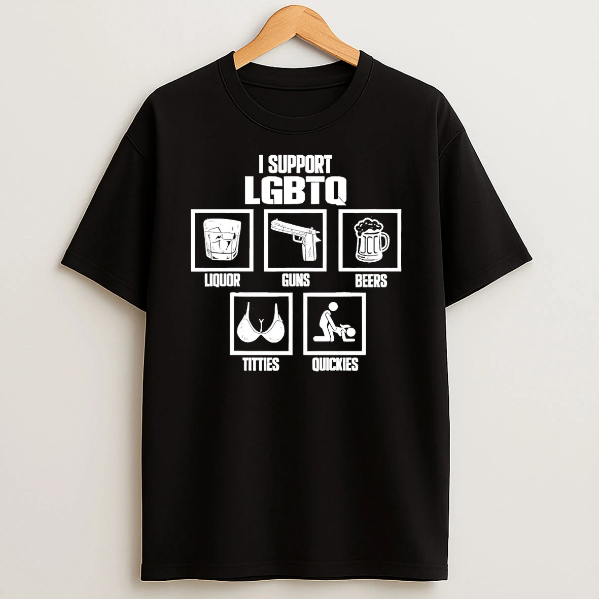 Liquor Guns Beer Titties Quickies Lgbtq Shirts