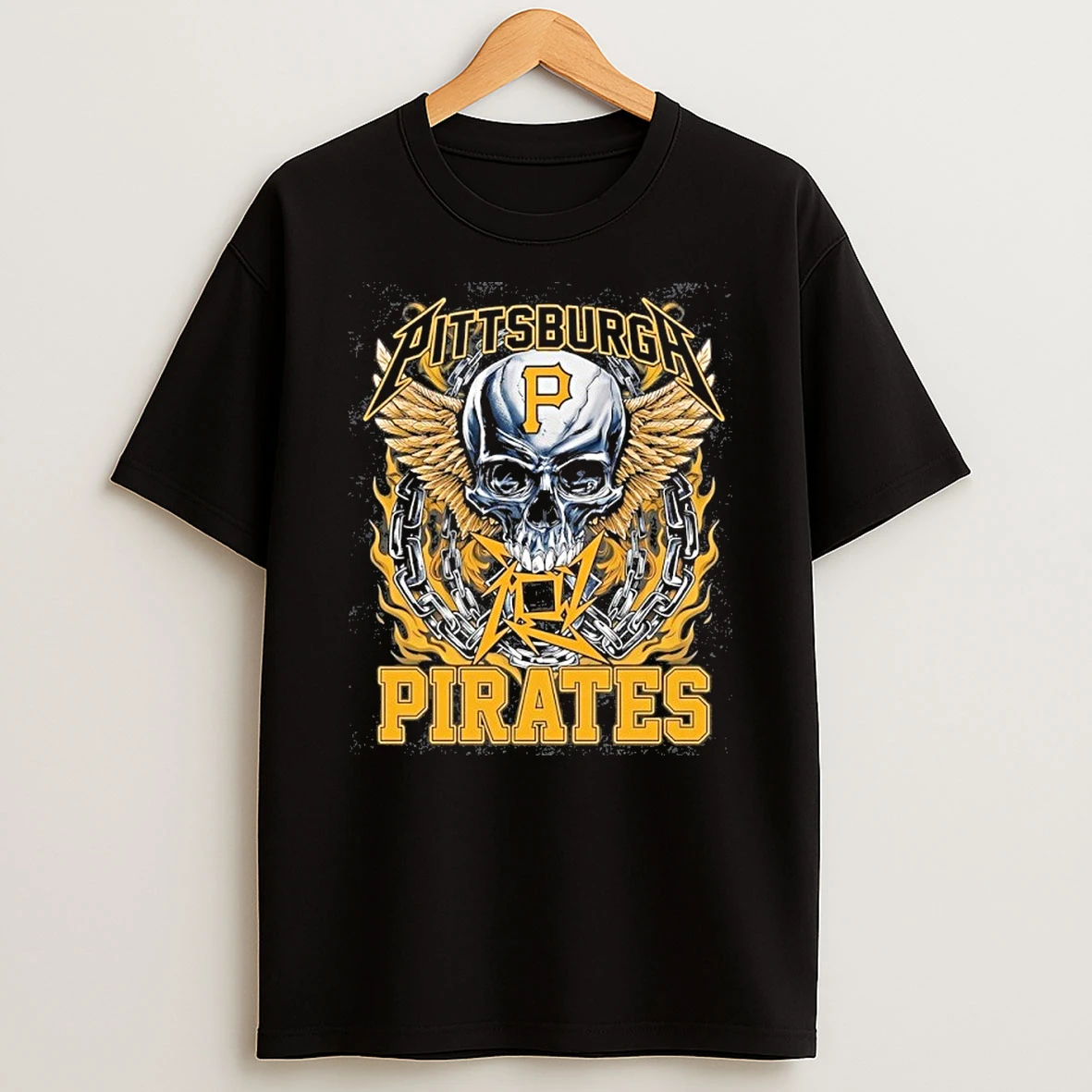 Metallica Skull X Pittsburgh Pirates Baseball Shirts