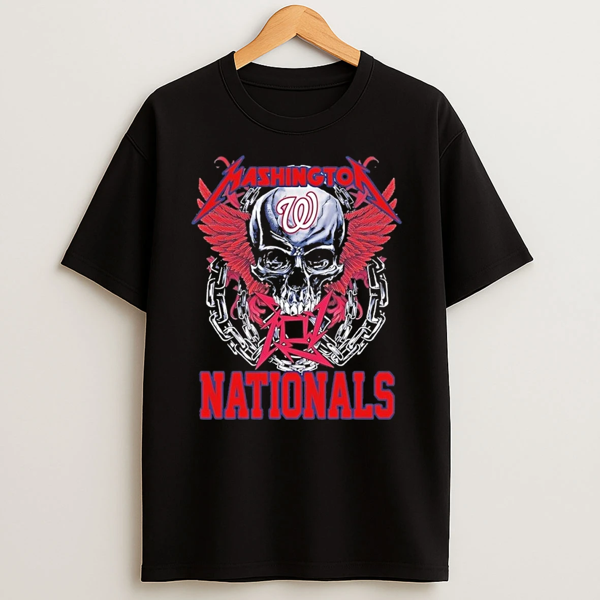 Metallica Skull X Washington Nationals Baseball Shirts