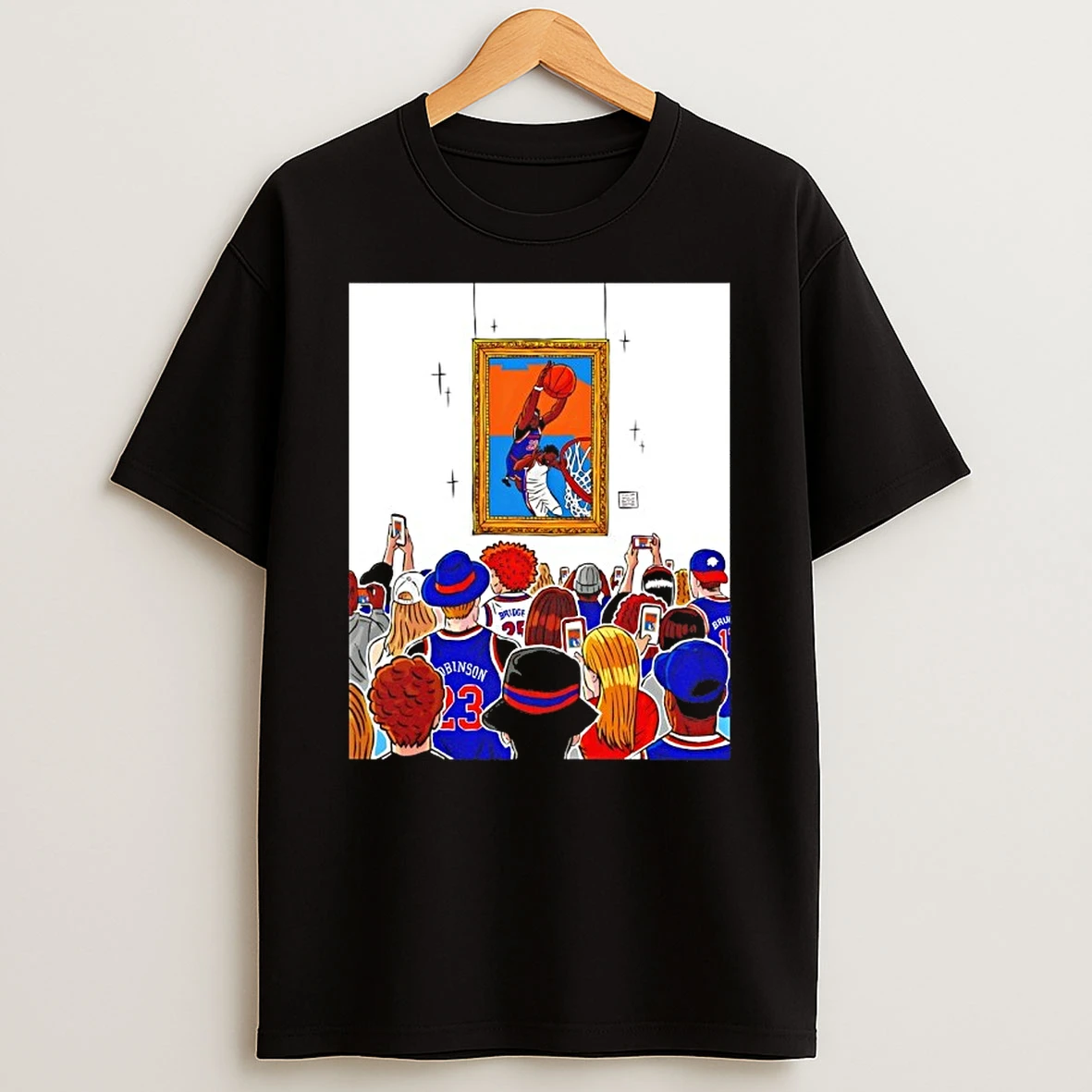 Mitchell Robinson New York Knicks Dunks Over Joel Embiid Shirts