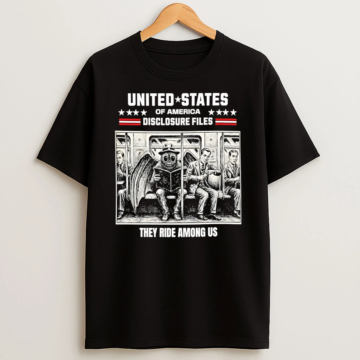 Mothman United States Of America Disclosure Files They Ride Among Us Shirts