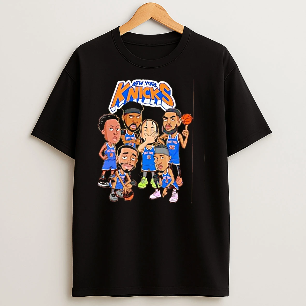 New York Knicks Playoff Nba Players Caricature Cartoon Shirts
