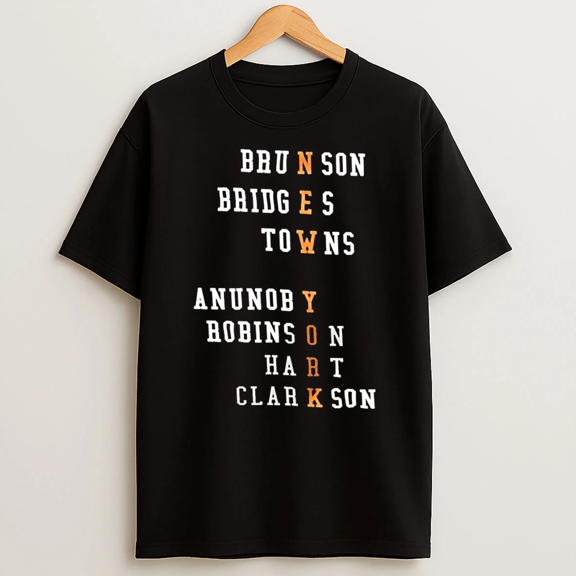 New York Squad Jalen Brunson Hart Robinson Ny Basketball Fan Apparel Shirts