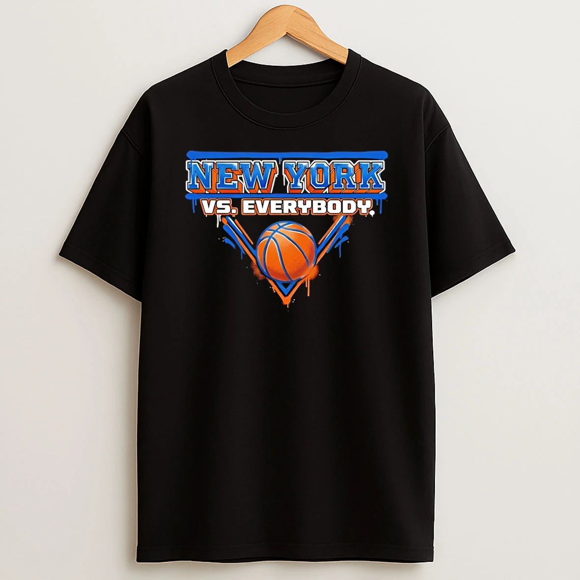 New York Vs Everybody Dripping Knicks Basketball Inspired Shirts