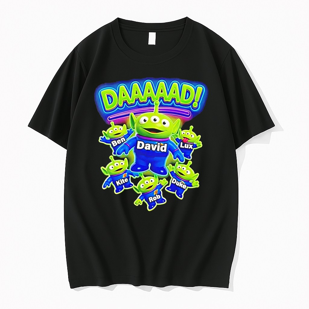Official Toy Story Little Green Men Aliens Daaaad Personalized Dad Shirts