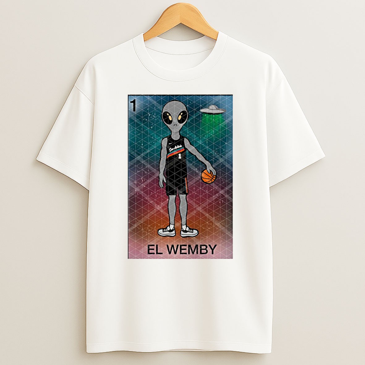 Official Victor Wembanyama X Alien Ufo El Wemby San Antonio Spurs Basketball 2026 Shirts