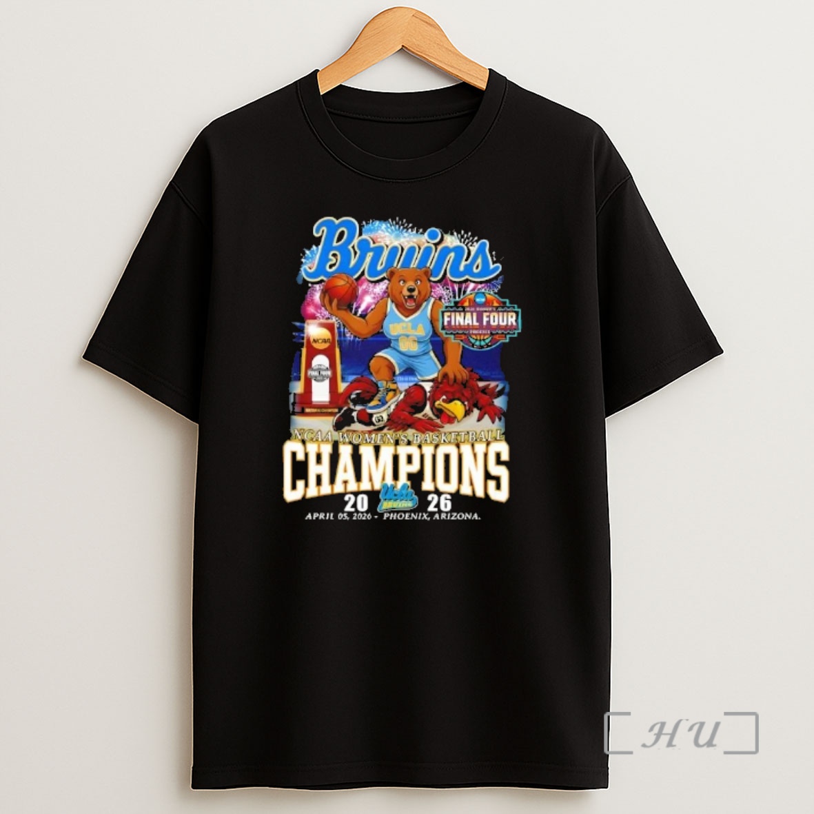 Officials 2026 Ncaa Womens Basketball Champions Ucla Bruins Beat South Carolina Gamecocks Mascots Shirt Sweatshirt Tee