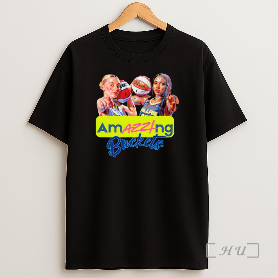 Officials Amazzing Buckets Paige Bueckers And Azzi Fudd Wnba Dallas Wings Vintage Shirt Sweatshirt Tee