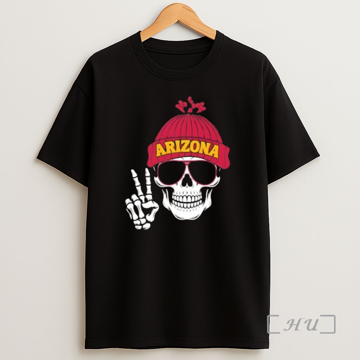 Officials Arizona Cardinals Skull Peace Sign Shirt Sweatshirt Tee