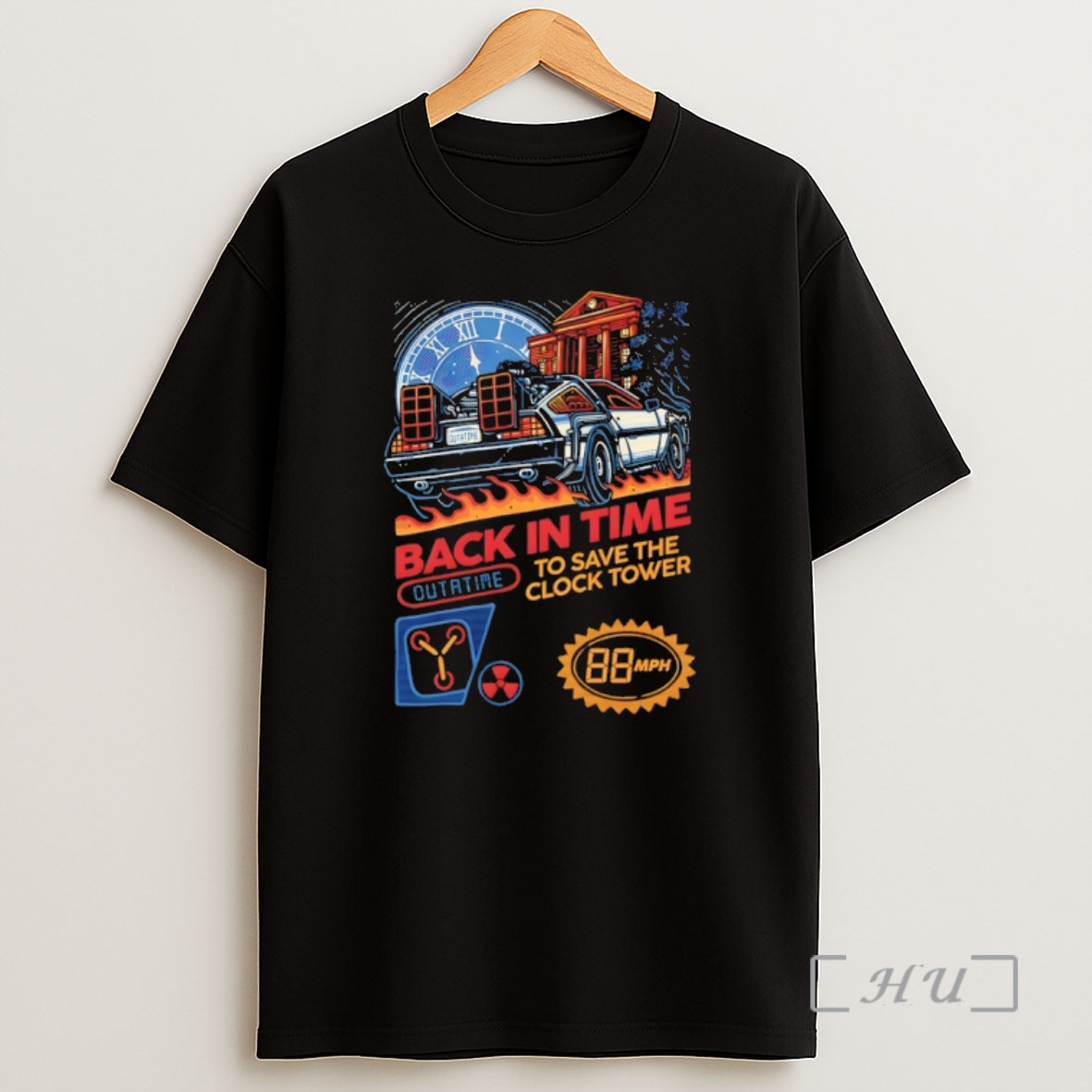 Officials Back To The Future In The Style Of Nintendo Cartridge Back In Time To Save The Tower Shirt Sweatshirt Tee