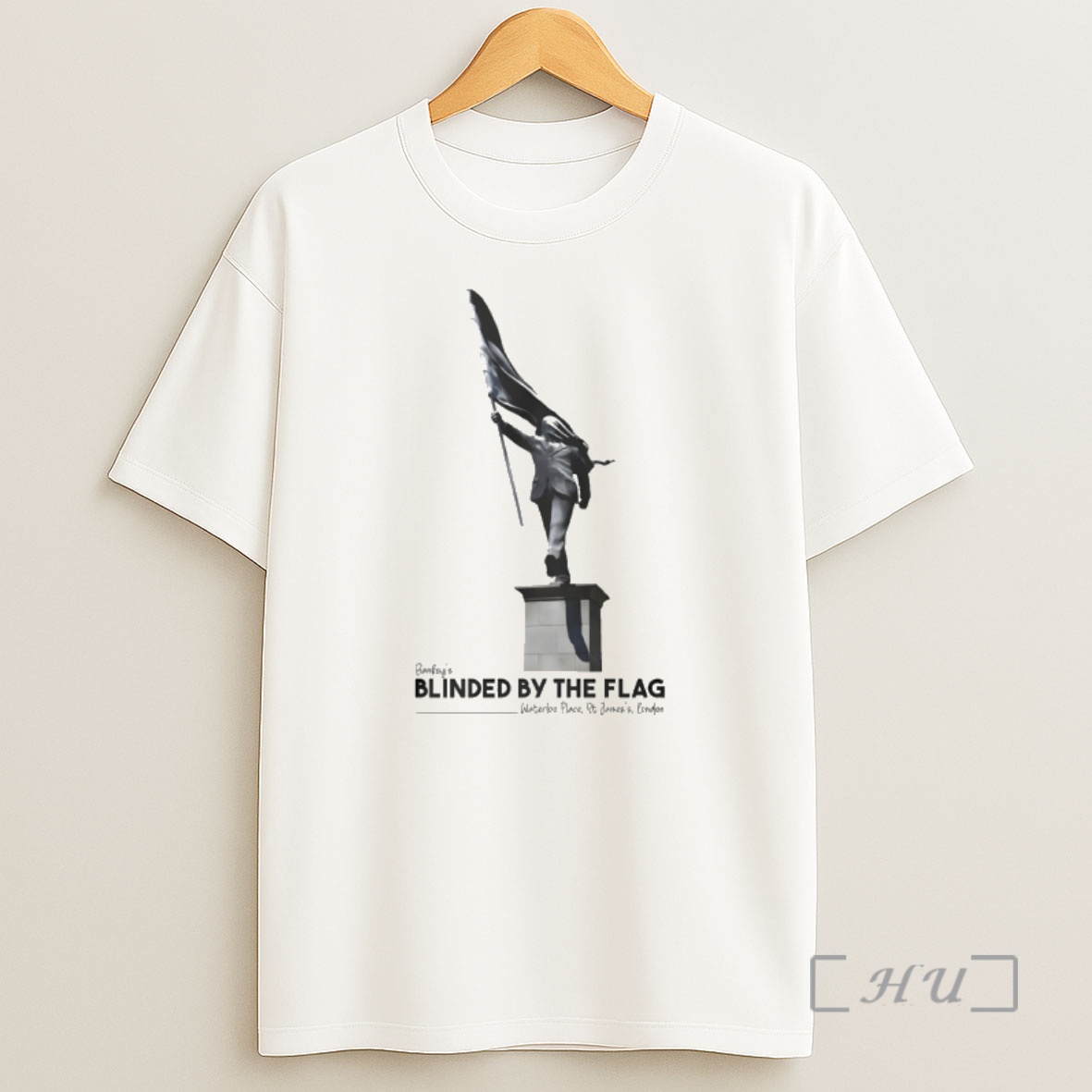 Officials Banksy London Statue Blinded By The Flag Shirt Sweatshirt Tee