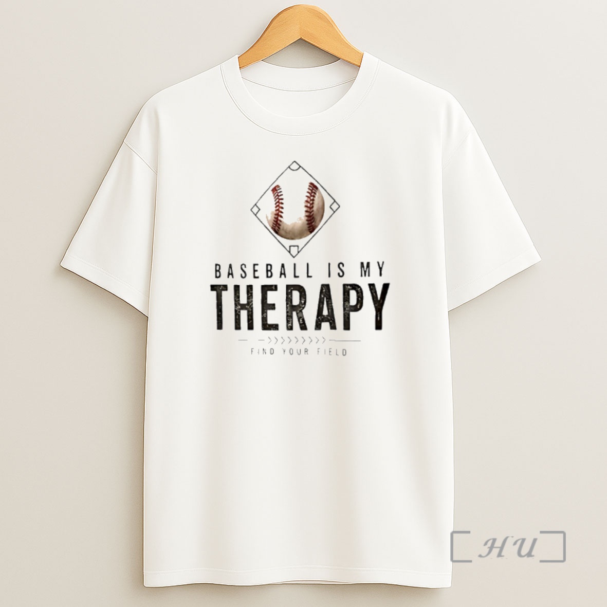 Officials Baseball Is My Therapy Find Your Field Logo Shirt Sweatshirt Tee