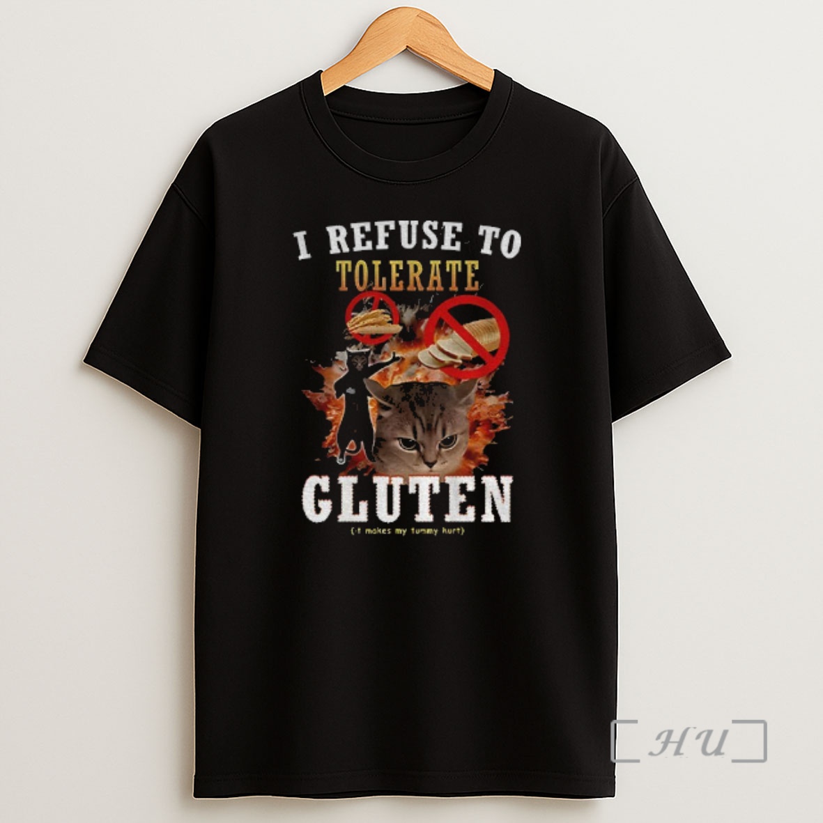 Officials Cat I Refuse To Tolerate Gluten Its Makes My Tummy Hurt Shirt Sweatshirt Tee