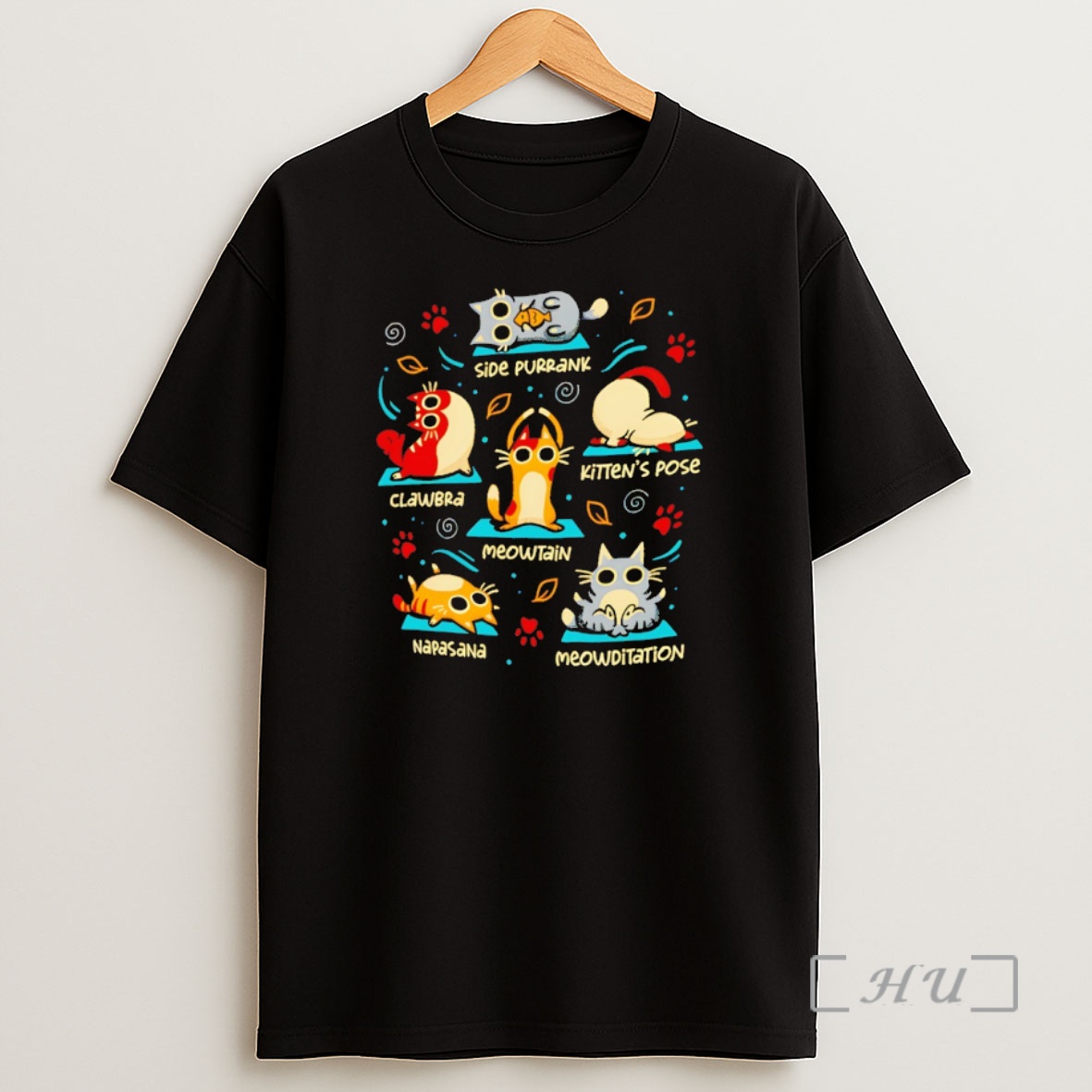 Officials Cat Yoga Poses Side Purrank Clawbra Kittens Pose Meowtain Napasana Meowditation Shirt Sweatshirt Tee