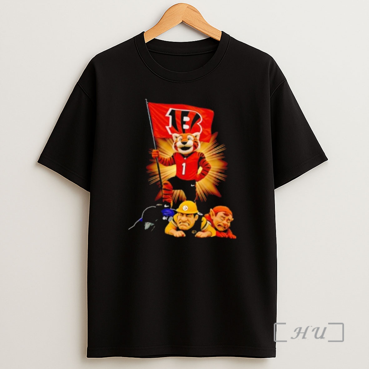 Officials Cincinnati Bengals Who Dey Mascot Flag Afc North Division Rivalry Shirt Sweatshirt Tee