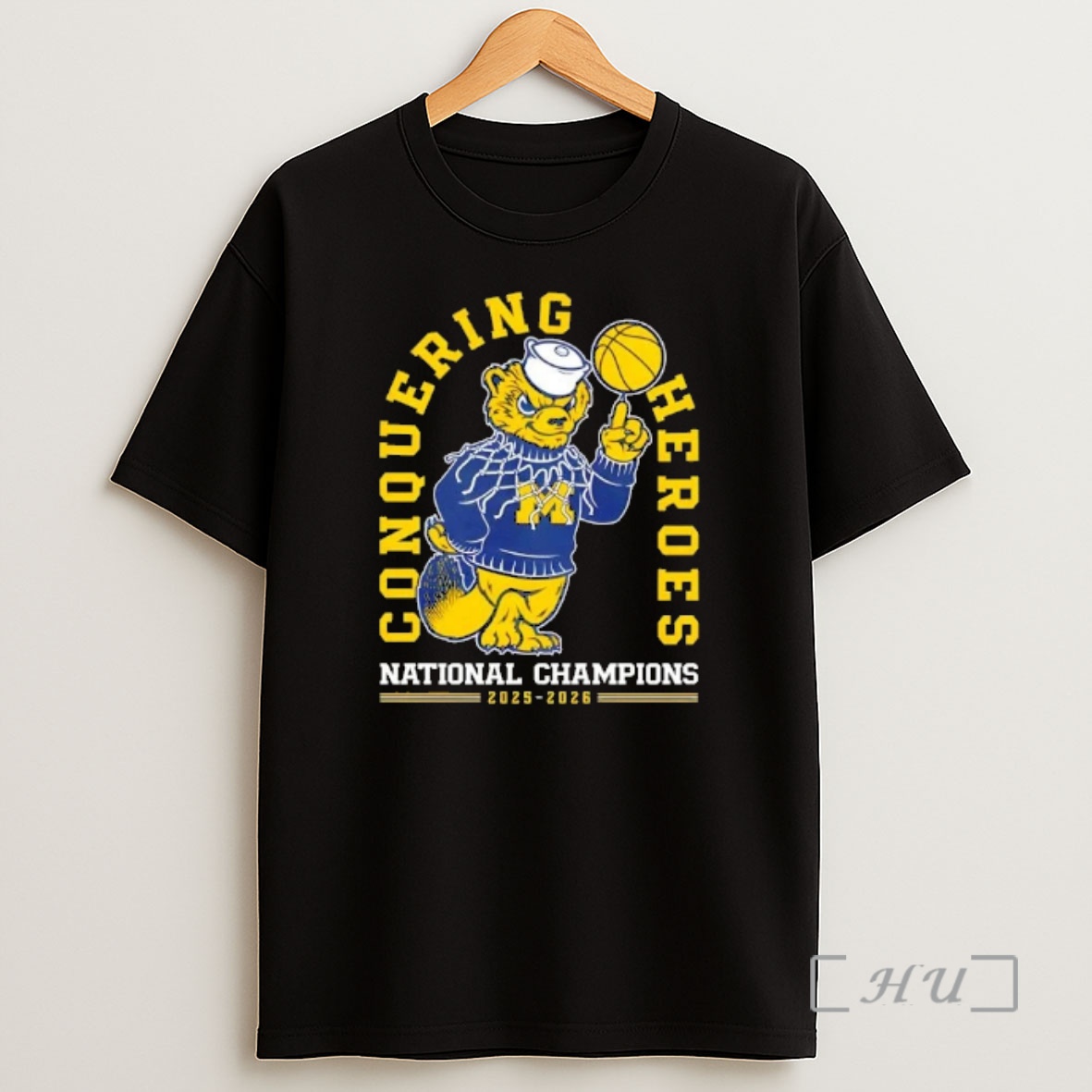 Officials Conquering Heroes Basketball National Champions 2025 2026 Michigan Wolverines Mascot Shirt Sweatshirt Tee